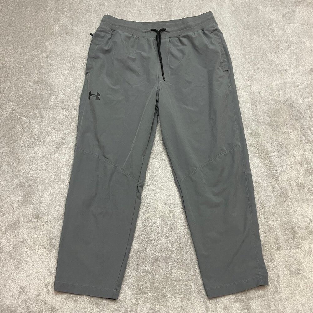 Under Armour Unstoppable Pants Mens XL Gray Tapered Woven Performance Gym Train